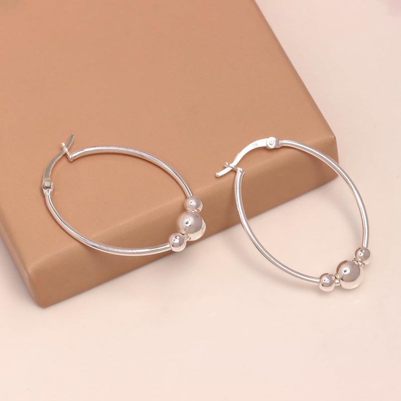 LeCalla أقراط هووب ليت-ويغت مرصعة بالذهب الأبيض من ليكالا للنساء المراهقات - Image 3